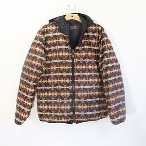 Pendleton Puffer Jacket Men Medium NEW Down Coat Reversible Hooded
